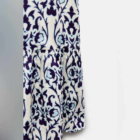 ZARA PRINTED HALTER DRESS ZW COLLECTION - Picture 8 of 10